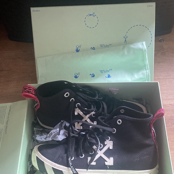 Off white mid tops( basically new) - Picture 3 of 7